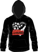 100 Blumen – KNKS Kapuzenpullover, schwarz