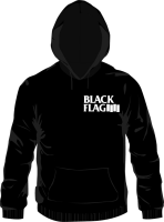 Black Flag – Logo Pocketprint Kapuzenpullover, schwarz