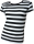 Stripy T Girl black white