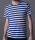 Stripy TShirt men white blue (S)