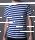 Stripy TShirt men white blue (L)