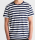 Stripy TShirt men white navy (M)