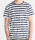 Stripy TShirt men white navy (L)