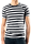 Stripy TShirt men black white (XL)