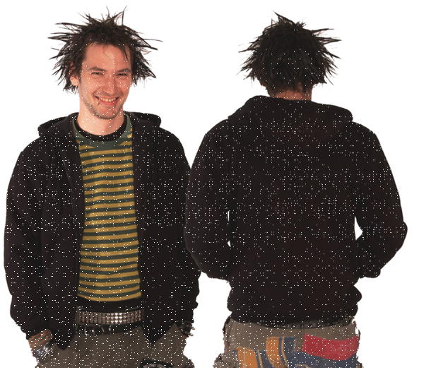 Kapuzen-Zipper Schwarz (L)