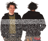 Kapuzen-Zipper Schwarz (L)