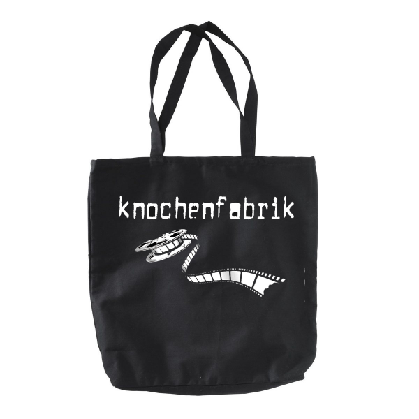 Knochenfabrik – Filmriss Stoffbeutel, schwarz
