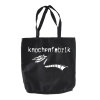 Knochenfabrik – Filmriss Stoffbeutel, schwarz