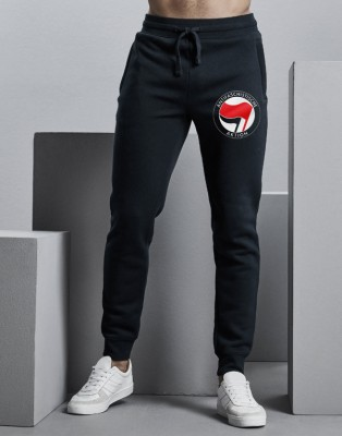 Antifa Pocketprint Jogginghose Boy, schwarz