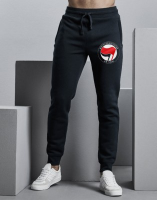 Antifa Pocketprint Jogginghose Boy, schwarz