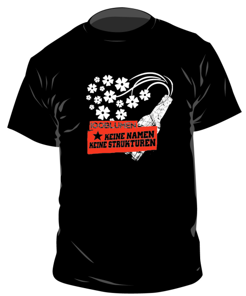 100 Blumen – KNKS T-Shirt, schwarz