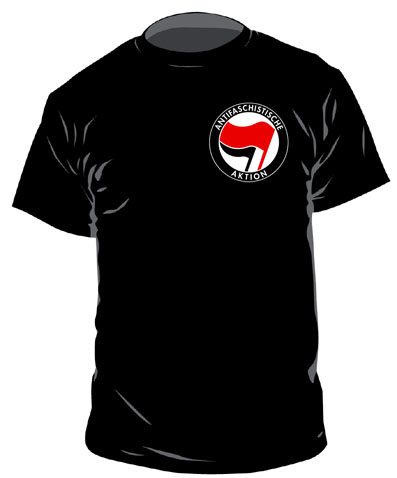 Antifa Pocketprint T-Shirt, schwarz m