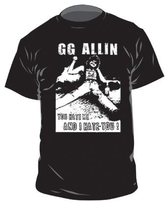 GG Allin – You hate me T-Shirt, schwarz