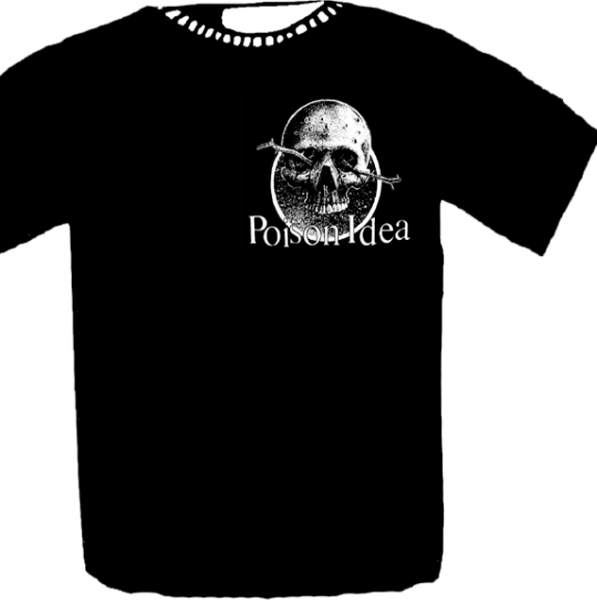 Poison Idea – Skull Pocketprint T-Shirt, schwarz