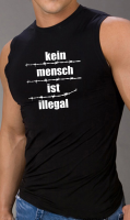 Kein Mensch ist illegal – Stacheldraht Muscle...