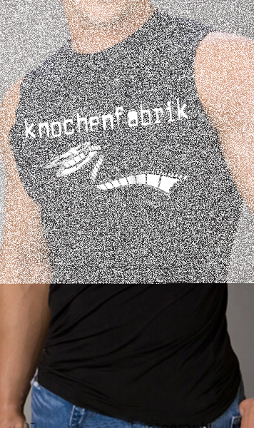 Knochenfabrik – Filmriss Muscle Shirt, schwarz xxl