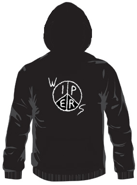 Wipers – Logo Kapuzenpullover, schwarz