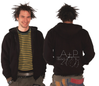 A+P Plastikwelt Kapuzen-Zipper, schwarz