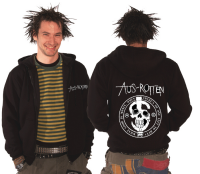 Aus-Rotten – Left to buy Kapuzen-Zipper, schwarz