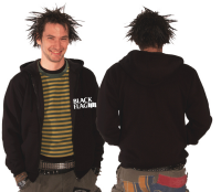 Black Flag – Logo Pocketprint Kapuzen-Zipper, schwarz