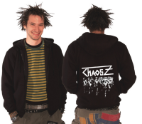 Chaos Z – Abmarsch Kapuzen-Zipper, schwarz