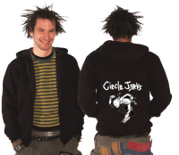 Circle Jerks Kapuzen-Zipper, schwarz
