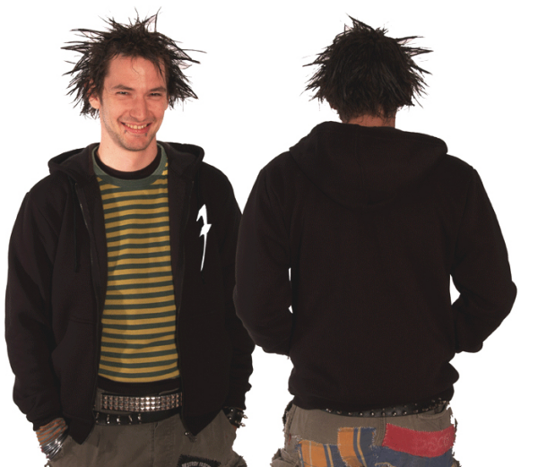 Fliehende Stürme – Pocketprint Kapuzen-Zipper, schwarz l