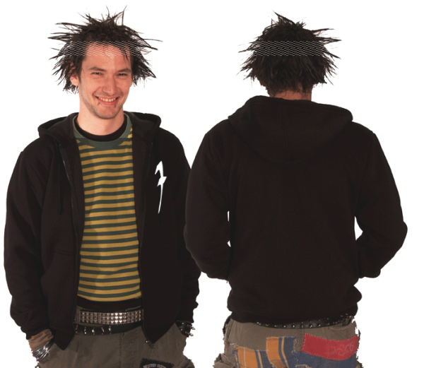 Fliehende Stürme – Pocketprint Kapuzen-Zipper, schwarz 2xl