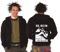 GG Allin – You hate me Kapuzen-Zipper, schwarz