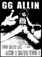 GG Allin – You hate me Kapuzen-Zipper, schwarz