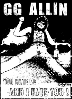 GG Allin – You hate me Kapuzen-Zipper, schwarz 2xl
