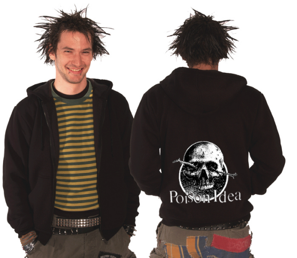 Poison Idea – Skull Kapuzen-Zipper, schwarz 2xl