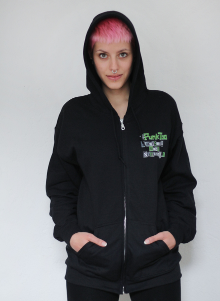 Punktoo – Logo Kapuzen-Zipper, schwarz