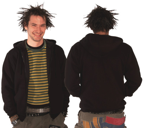 Sea Punks Solishirt Kapuzen-Zipper, schwarz m