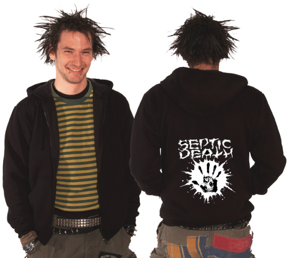Septic Death Kapuzen-Zipper, schwarz xl