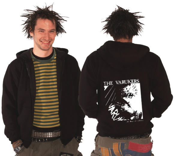 Varukers Kapuzen-Zipper, schwarz xl