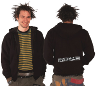 Wipers – Bandname Kapuzen-Zipper, schwarz