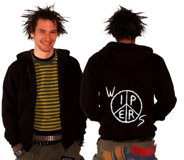 Wipers – Logo Kapuzen-Zipper, schwarz m