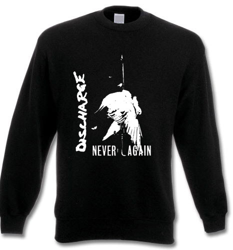Discharge – Never Again Sweatshirt, schwarz