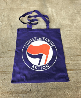 Antifaschistische Aktion - Stoffbeutel Purple